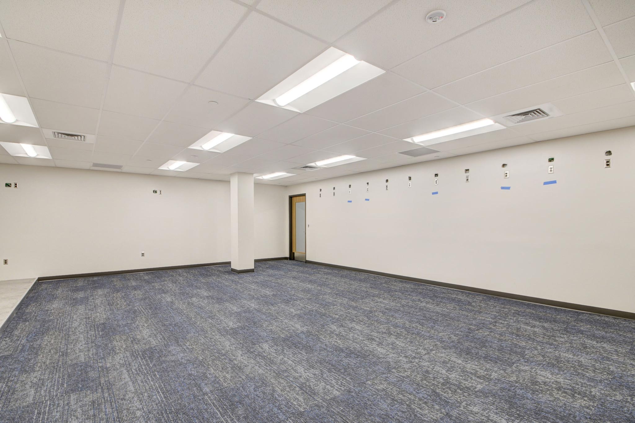 Grey carpet-look vinyl flooring in the Palm Beach Sheriff's Office building